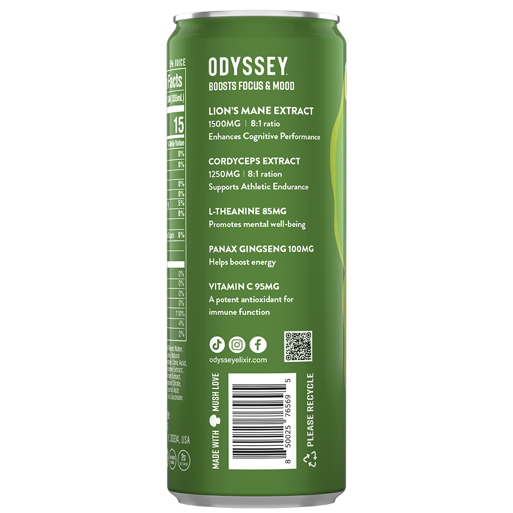 ODYSSEY Revive Yuzu Lime Revive Sparkling Mushroom Hydration