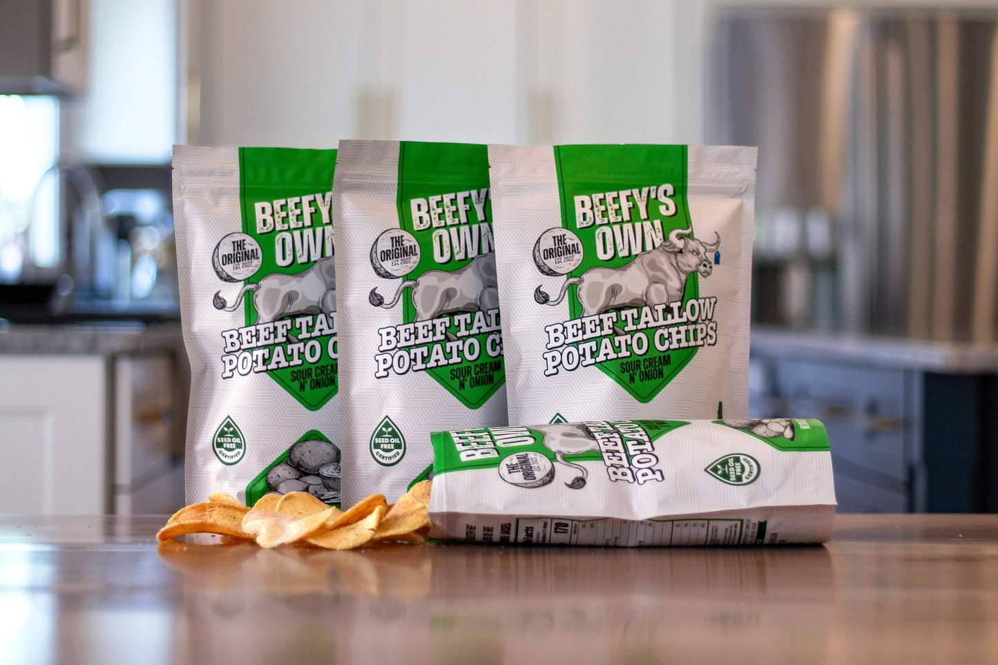 Beefy's Own Sour Cream N' Onion Tallow Potato Chips