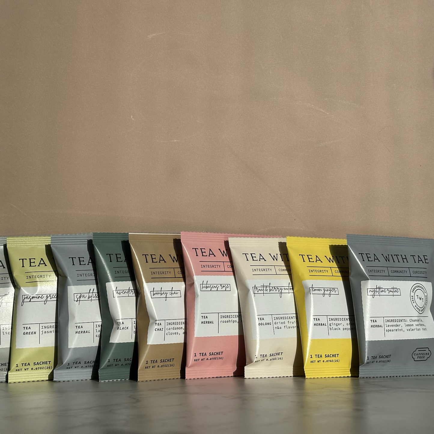 Tea Bag Sampler (1 each of our individually-wrapped flavors)