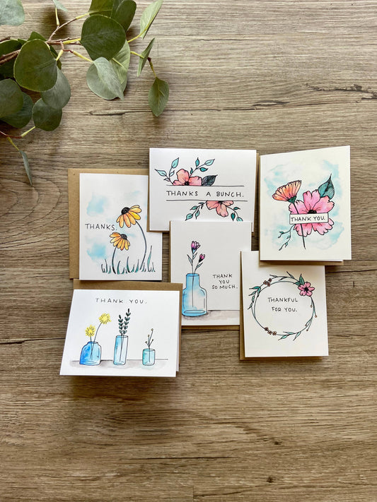 Assorted 6 Pack - Thank You "Floral" Series