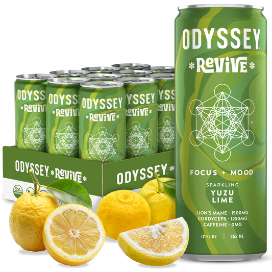 ODYSSEY Revive Yuzu Lime Revive Sparkling Mushroom Hydration