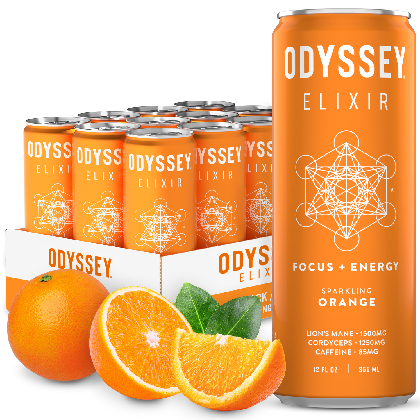 ODYSSEY Elixir Orange 85mg Sparkling Mushroom Energy