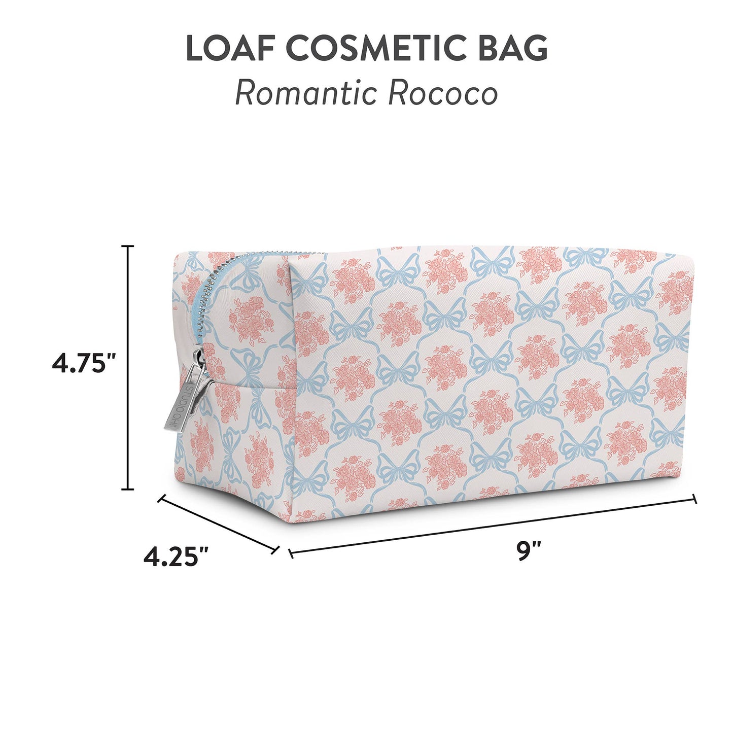 Romantic Rococo Cosmetic Loaf Pouch