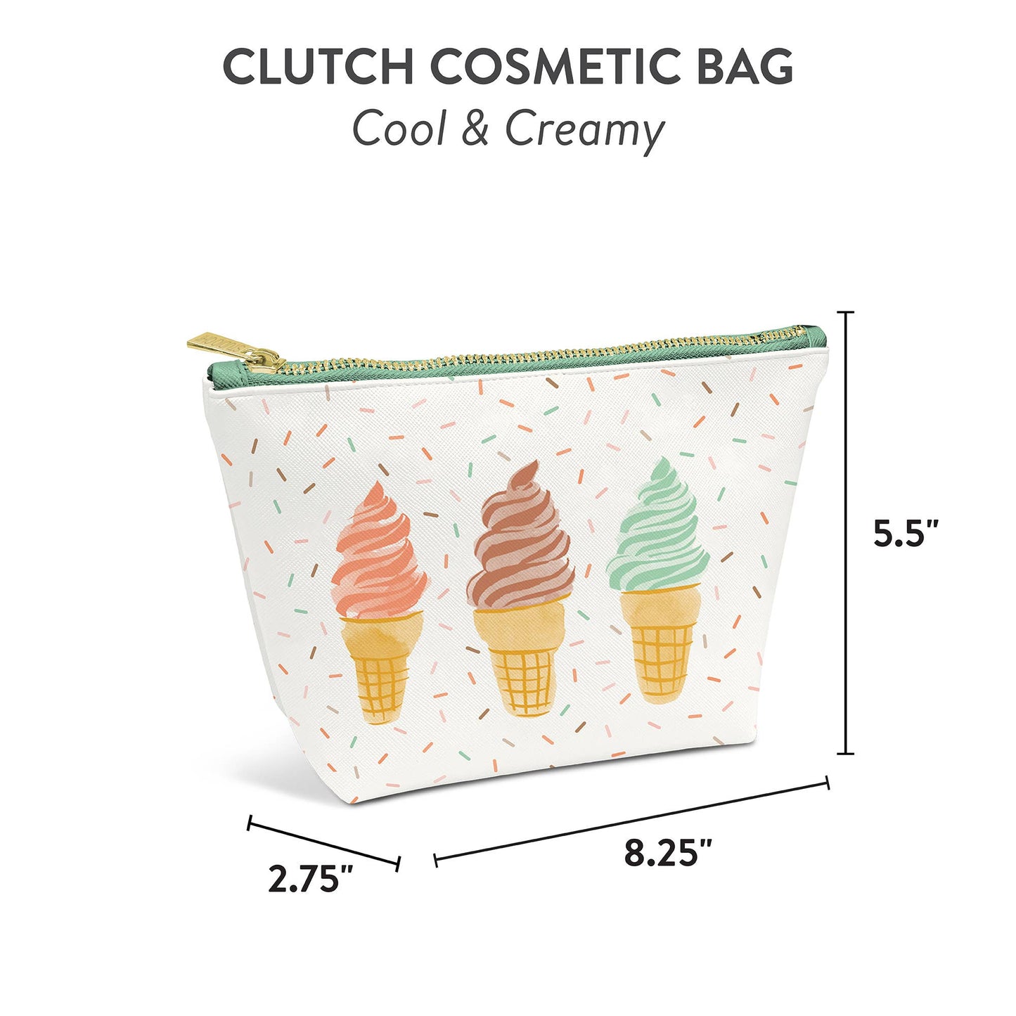 Cool & Creamy Clutch Cosmetic Pouch