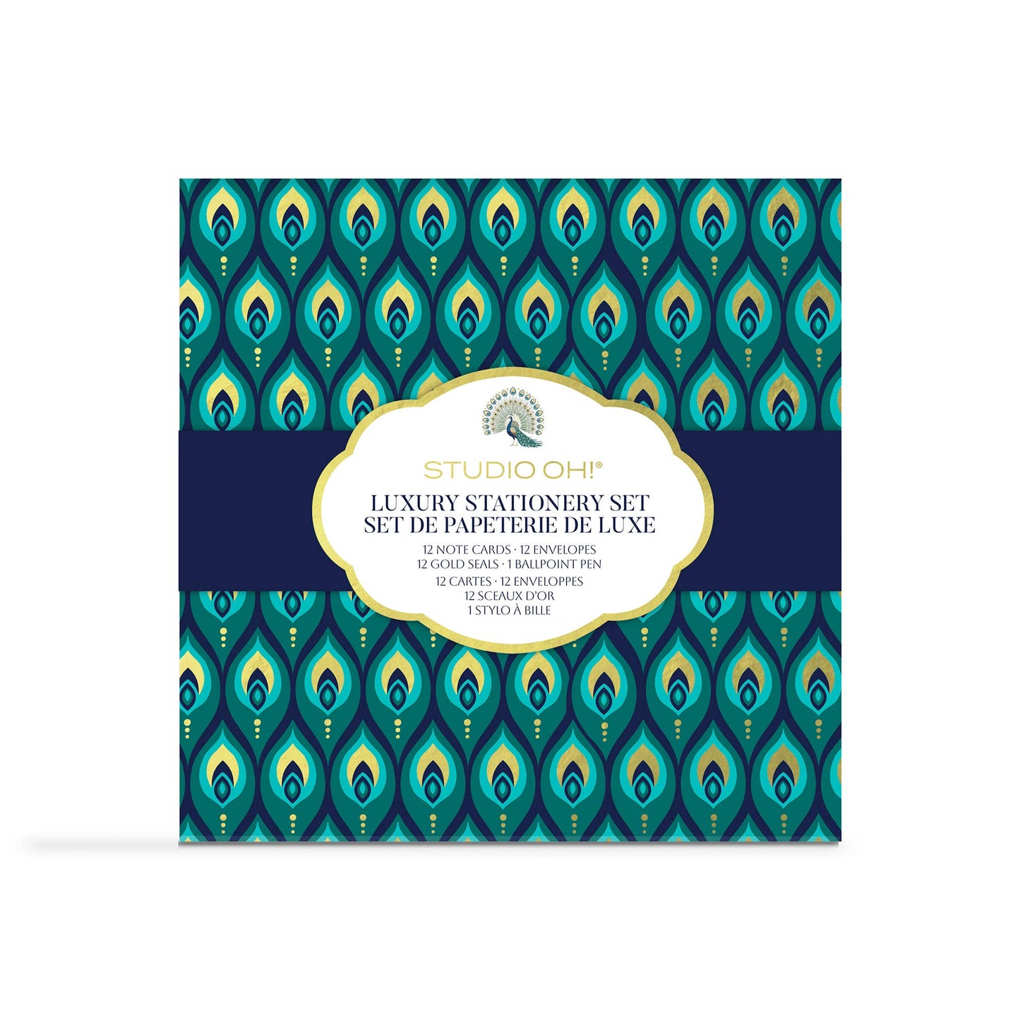 Cascading Plumes Luxury Stationery Set