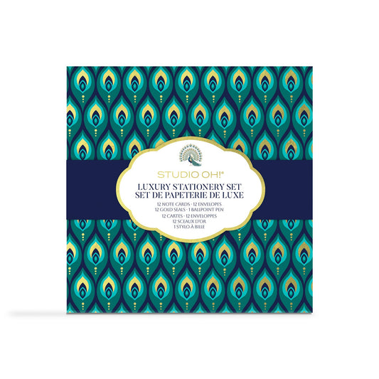 Cascading Plumes Luxury Stationery Set