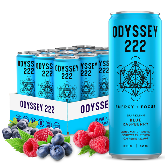 ODYSSEY 222 Blue Raspberry 222mg Sparkling Mushroom Energy