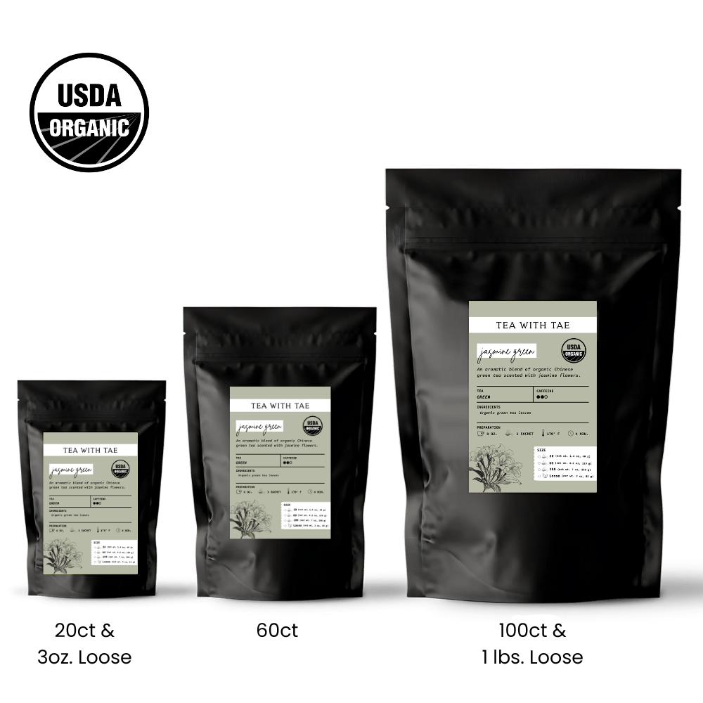 Organic Jasmine Green Tea Pouch (20 tea bags)