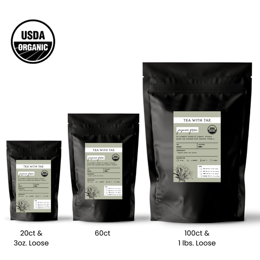 Organic Jasmine Green Tea Pouch (20 tea bags)