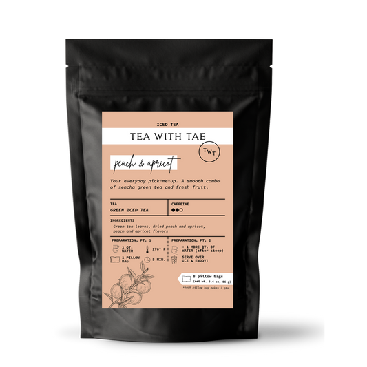 Peach & Apricot Iced Green Tea Pouch (8 pillow bags)