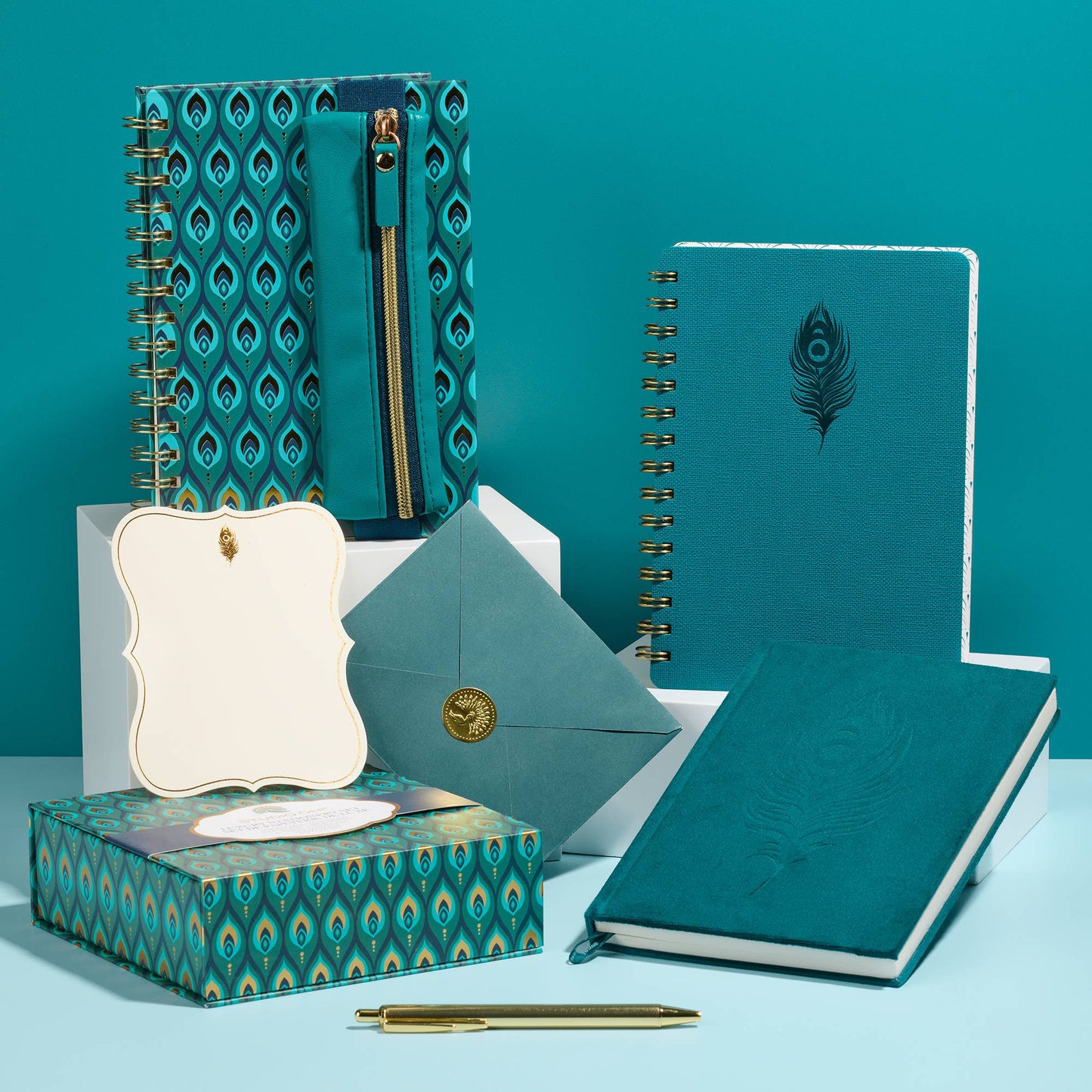 Cascading Plumes Luxury Stationery Set