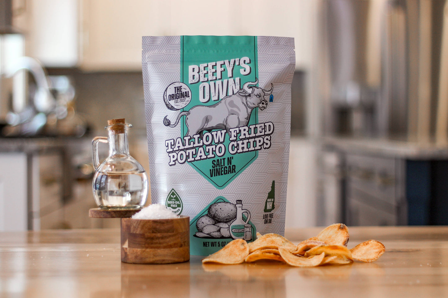 Beefy's Own Salt N' Vinegar Tallow Potato Chips