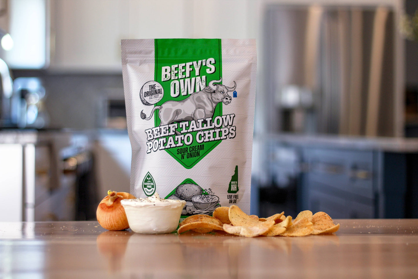 Beefy's Own Sour Cream N' Onion Tallow Potato Chips
