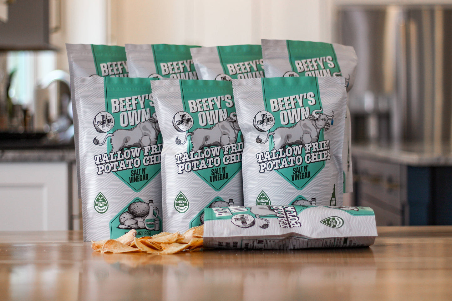 Beefy's Own Salt N' Vinegar Tallow Potato Chips