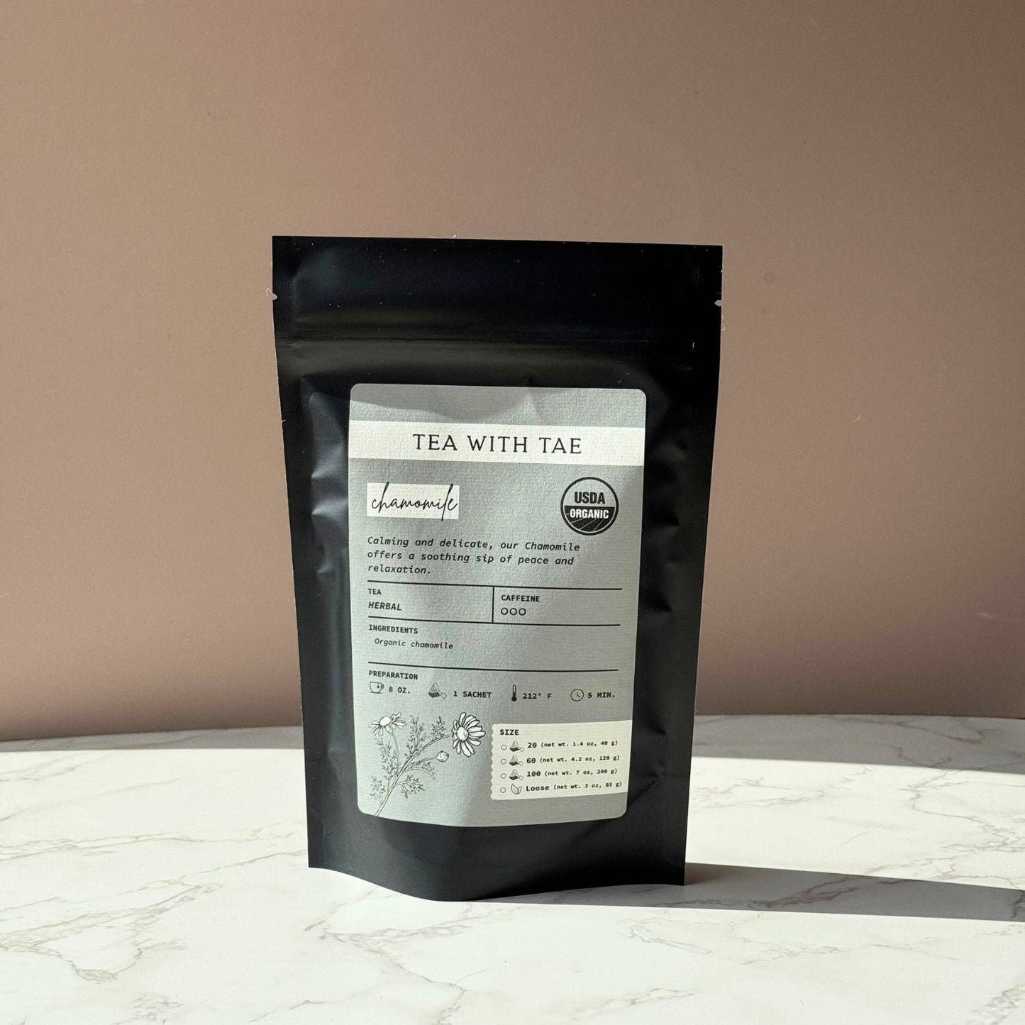 Organic Chamomile Pouch (20 tea bags)