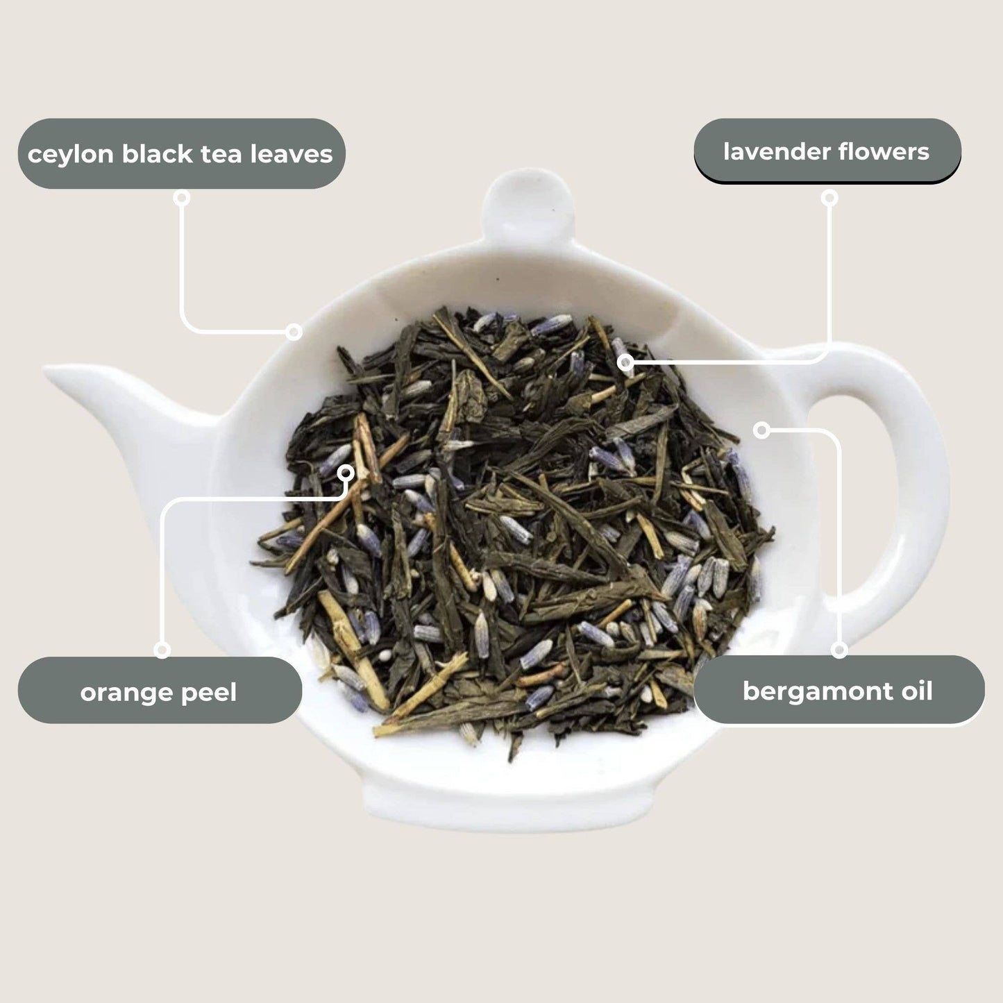 Lavender Earl Grey Black Tea Mini Tea Tube Gift (5 tea bags)