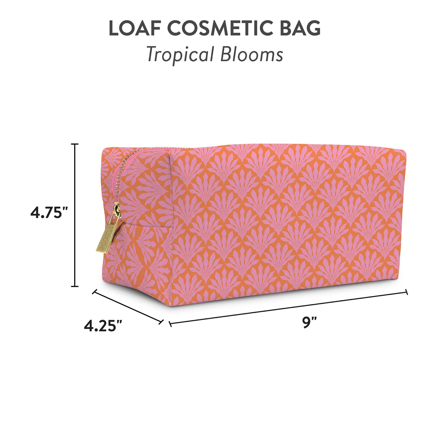 Tropical Blooms Cosmetic Loaf Pouch