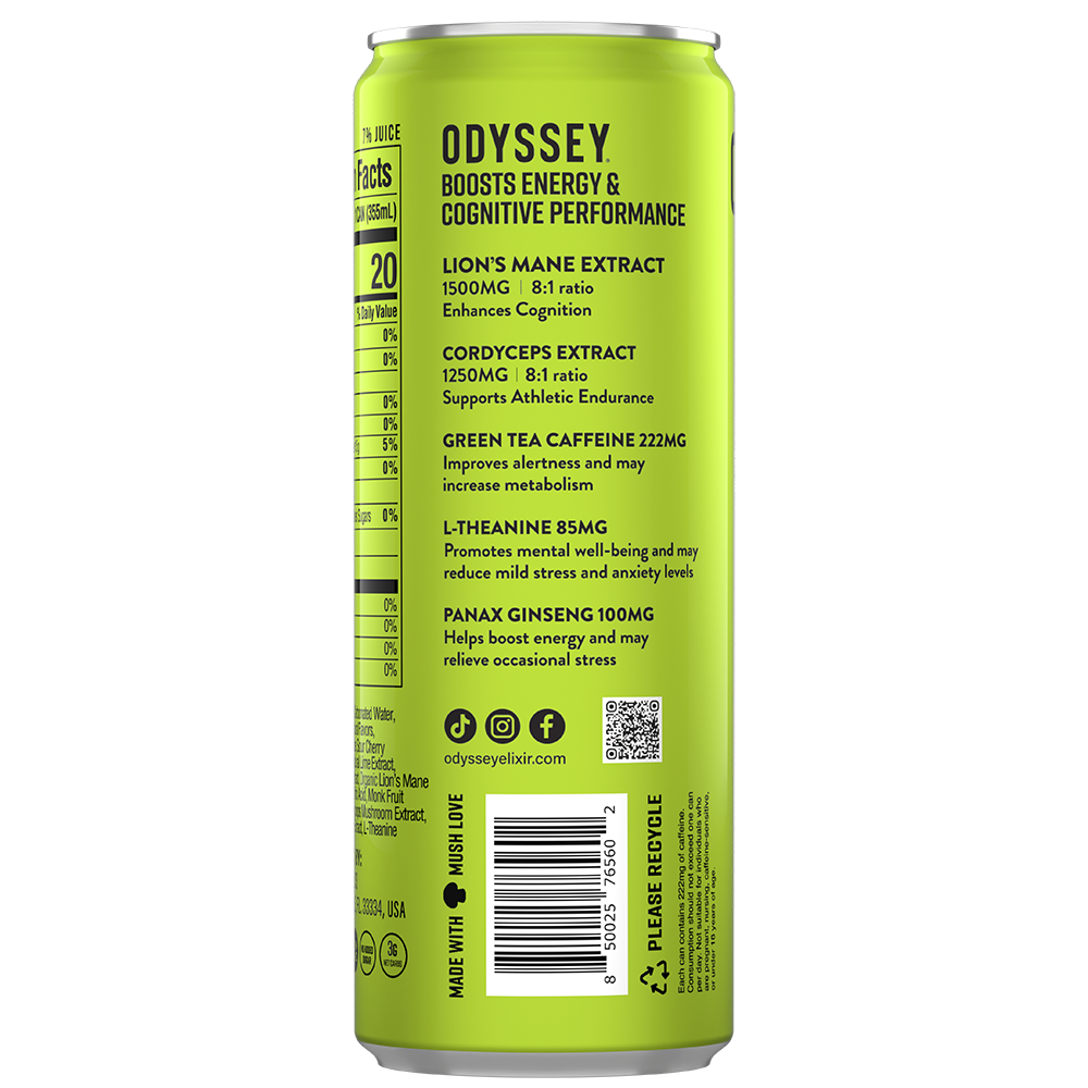 ODYSSEY 222 Cherry Lime 222mg Sparkling Mushroom Energy