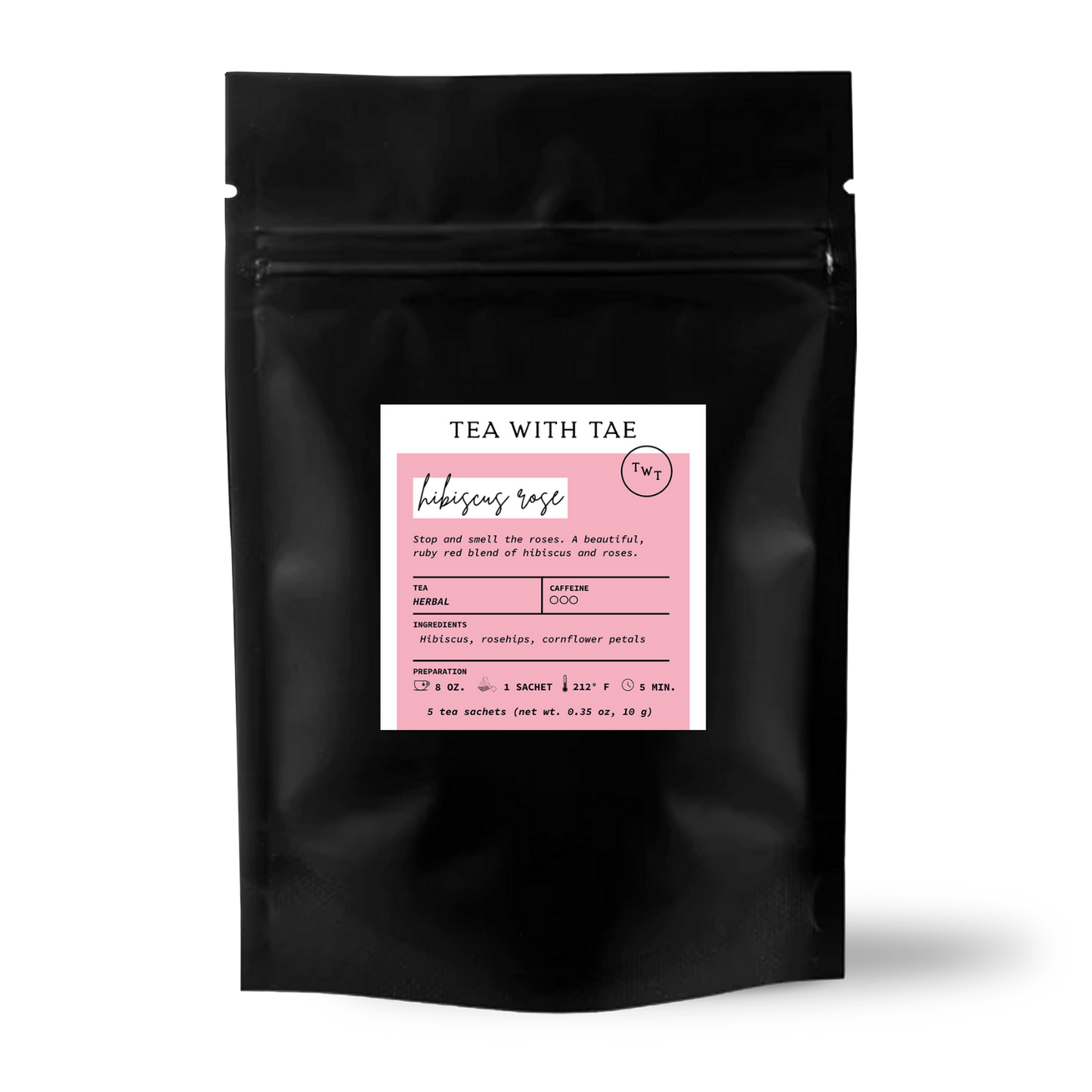 Hibiscus Rose Herbal Tea Small Gift Pouch (5 tea bags)
