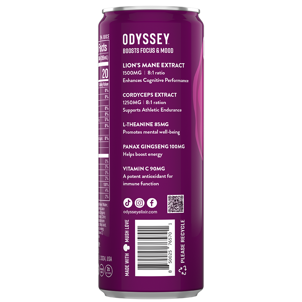 ODYSSEY Revive Prickly Pear Revive Sparkling Mushroom Hydration