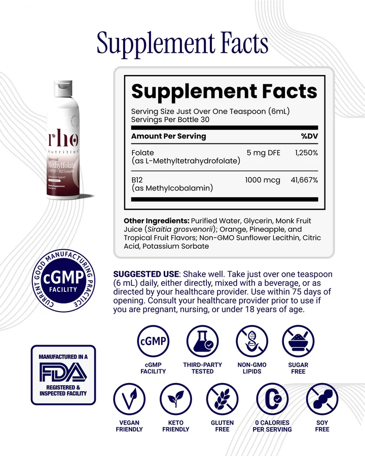 Liposomal Methylfolate 5-MTHF + B12