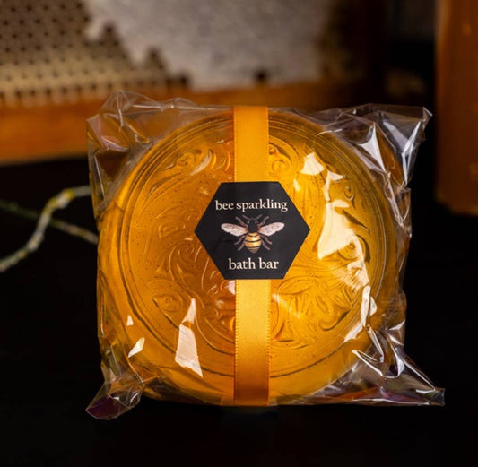 BEELINE Bee Sparkling Bath Bar - Honey glycerin soap. Large for bath