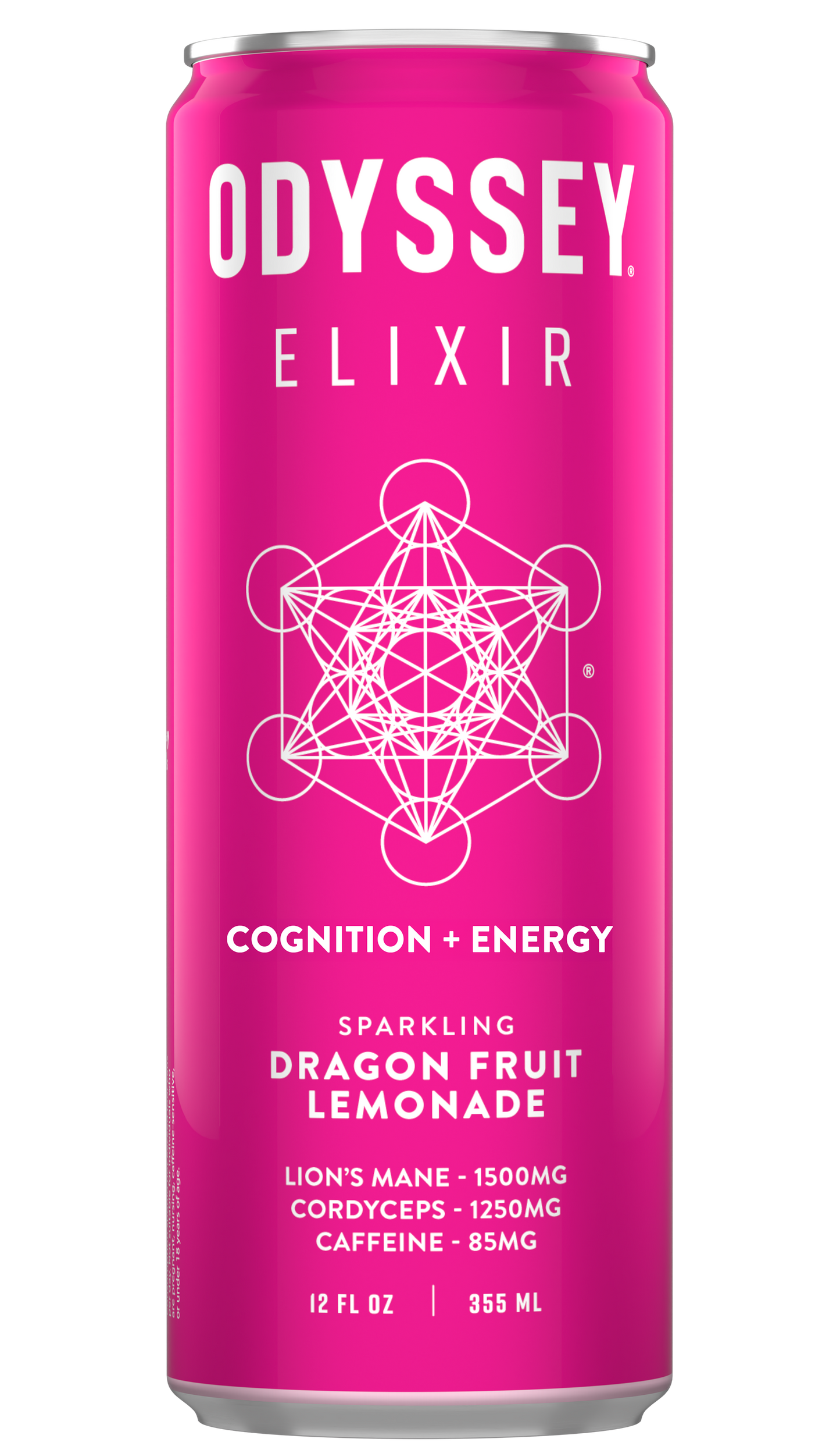ODYSSEY Elixir Dragon Fruit Lemonade 85mg Sparkling Mushroom Energy