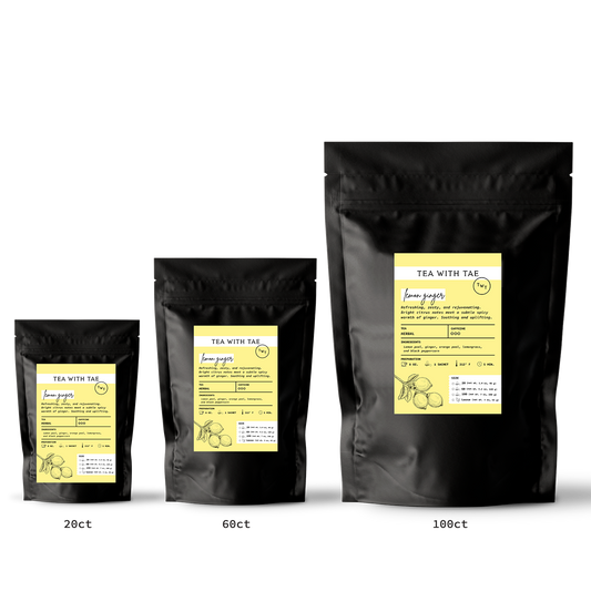 Lemon Ginger Herbal Tea Pouch (20 tea bags)
