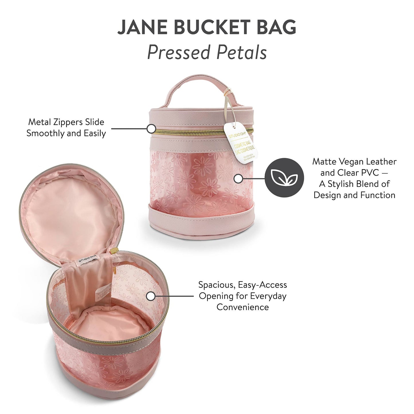 Pressed Petals Jane Bucket Cosmetic Pouch