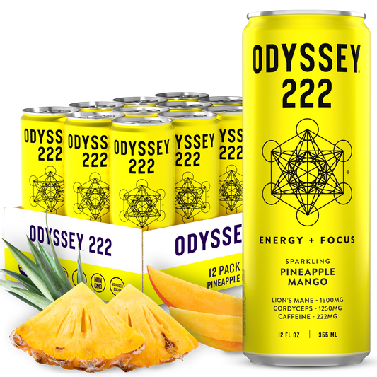 ODYSSEY Pineapple Mango 222mg Sparkling Mushroom Energy