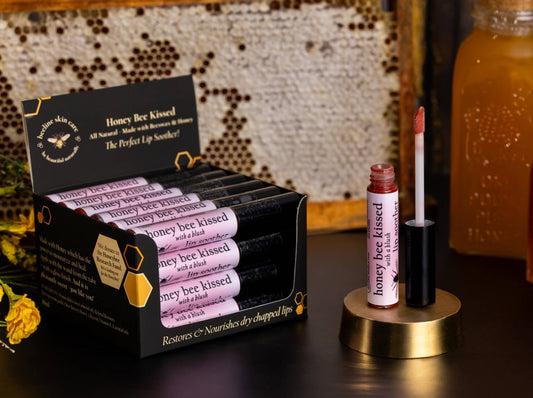 BEELINE Honeybee Kissed with a Blush Lip Soothers in POP display box