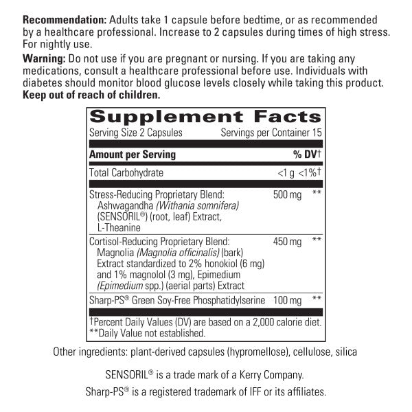 CORTISOL MANAGER ALLERGEN FREE (90)